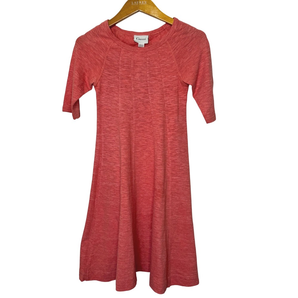Ganni Winter Jersey Swing Dress XS Orange